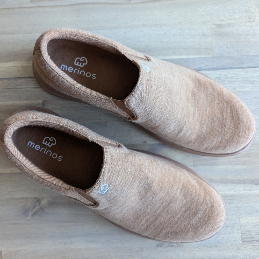 Merino Men's Slip-Ons Camel - Picture 7 of 11